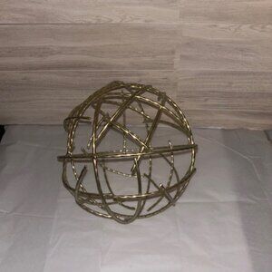 Brass Globe Accent Piece, Gold